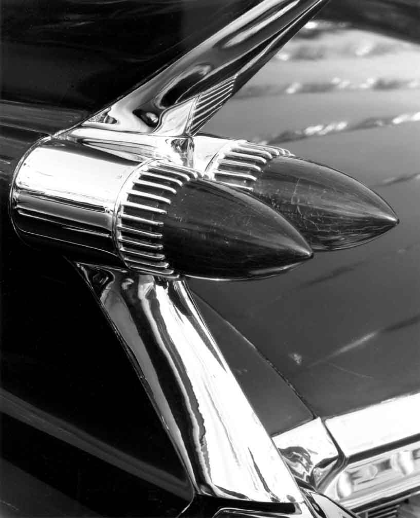 Taillights on Fin, 59 Caddy